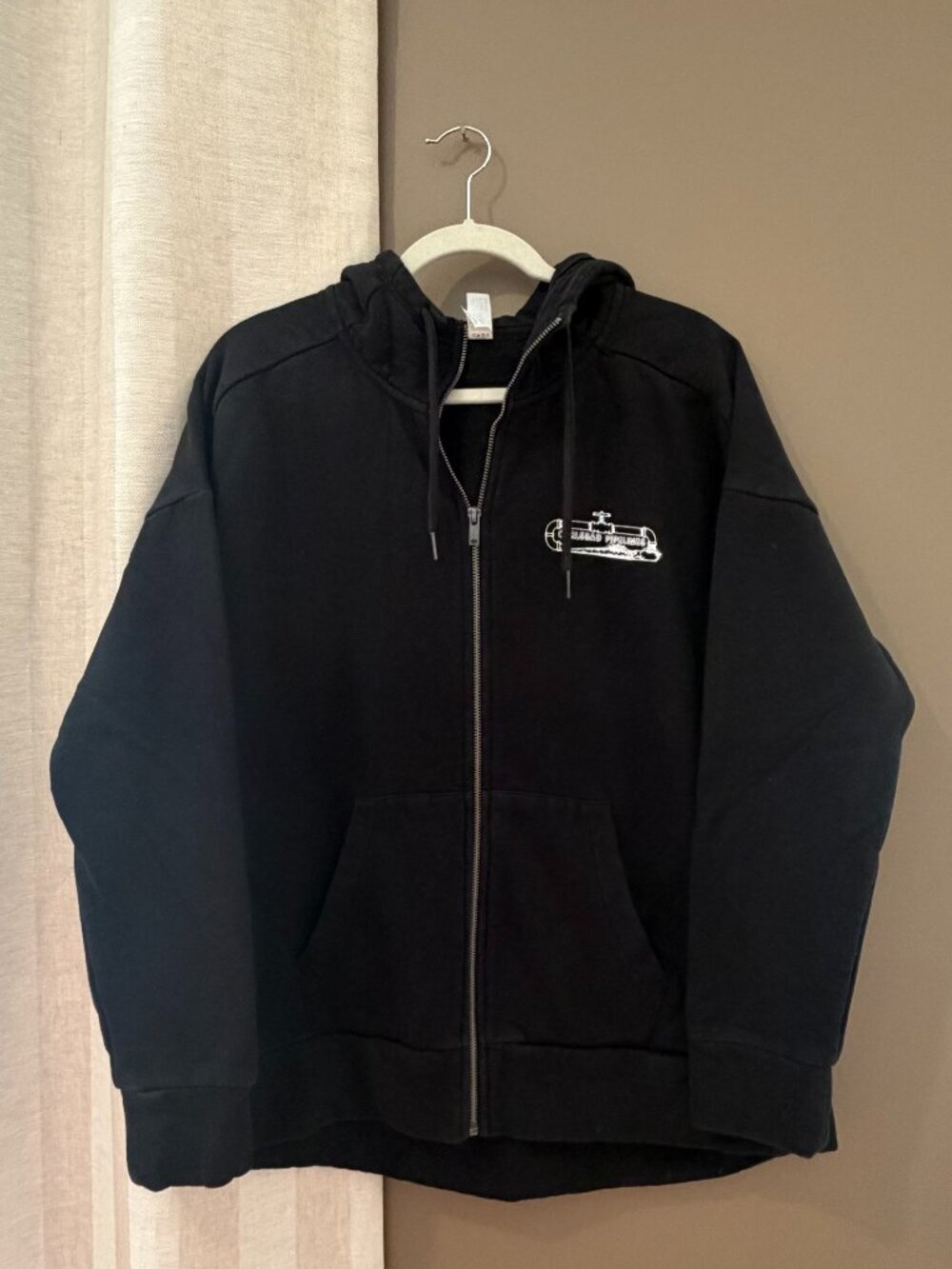 Carlsbad Pipeline Black Full Zip Hoodie, Surf Southern California Size XL